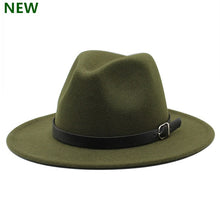 Load image into Gallery viewer, Solid Color Woolen Blend fedora Hat