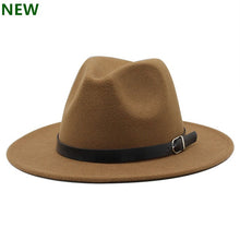 Load image into Gallery viewer, Solid Color Woolen Blend fedora Hat