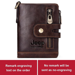 Custom dark Brown leather engraved Wallet