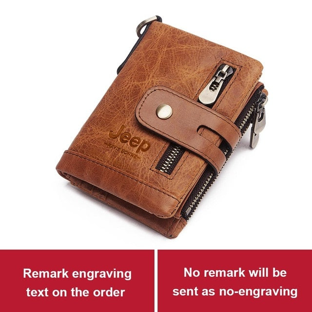Custom Light Brown leather engraved Wallet