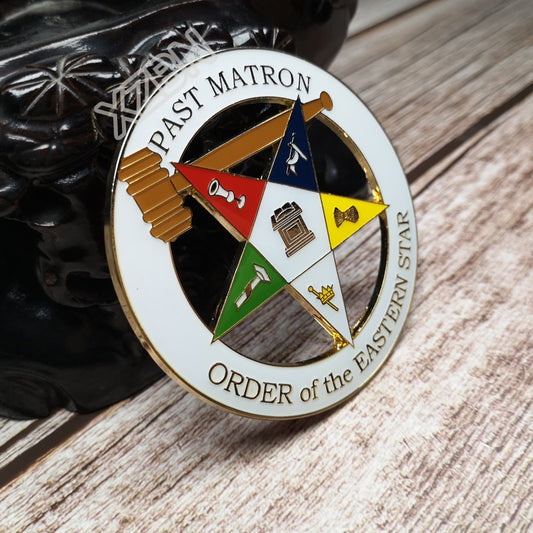Masonic Car Badge Emblem ORDER of the EASTERN STAR exquisite paint technique