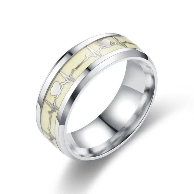 Buy Silver Heartbeat Couple Rings for Women Online in India