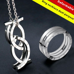 Stainless still forever necklace that transforms into ring
