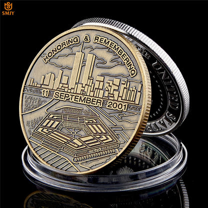 Honoring Remembering USA 9/11 Attack Bronze Commemorative Coin