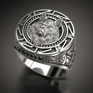 Wolf Head Rings Jewelry  Silver Color