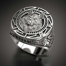 Load image into Gallery viewer, Wolf Head Rings Jewelry  Silver Color
