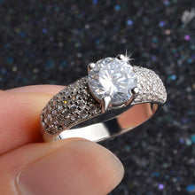 Load image into Gallery viewer, Selection of 34 Sterling Silver S925 Cubic and White Gold Color Zirconia Rings