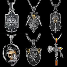 Load image into Gallery viewer, Vintage Stainless Steel 3D Skull Statement Viking Jewelry