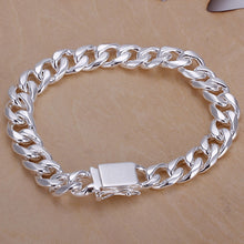 Load image into Gallery viewer, Exquisite 925 Sterling Silver 10mm Width 20cm Thick Silver Bracelet