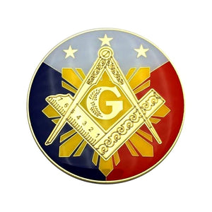 3" Masonic Square and Compass Car Emblems