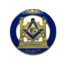 Load image into Gallery viewer, 3&quot; Masonic Square and Compass Car Emblems