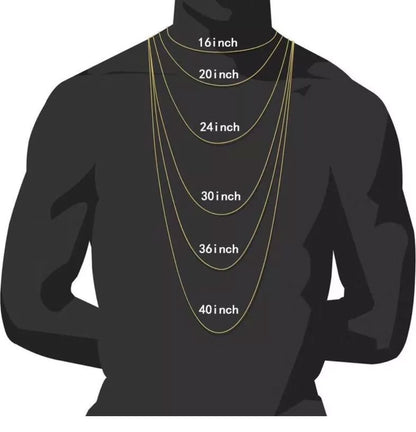 Necklace size reference chart
