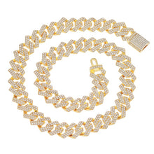 Load image into Gallery viewer, Iced Cuban Link Chain in gold