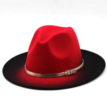 Load image into Gallery viewer, Red Ombre Fedora