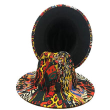 Load image into Gallery viewer, Tie-dye fedora graffiti letters monochrome fedora hat with painted felt