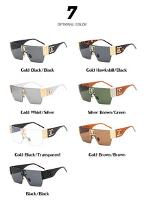 Vintage Square Rimless Sunglasses Frameless  UV400