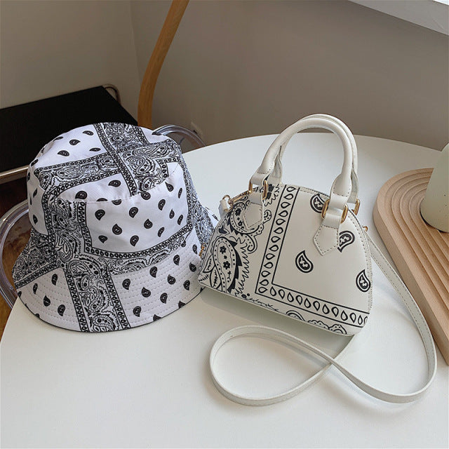 Polka Dot Pattern Handbag, Retro Shell Shoulder Bag, Women's