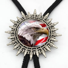 Load image into Gallery viewer, Eagle Flag Trendy Bald Eagle On American Flag Glass Dome Photo Slide