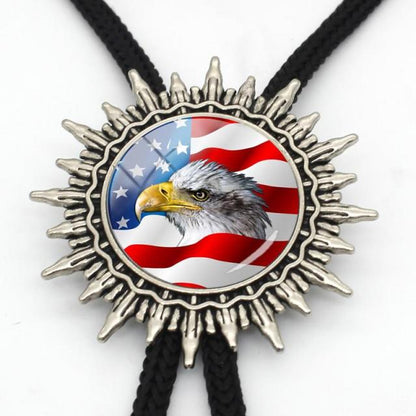 Eagle Flag Trendy Bald Eagle On American Flag Glass Dome Photo Slide