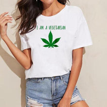Load image into Gallery viewer, Vegetarian T-shirt  Vegan Leaf Clothing  Unisex