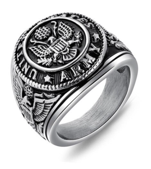 Silver US Army Ring